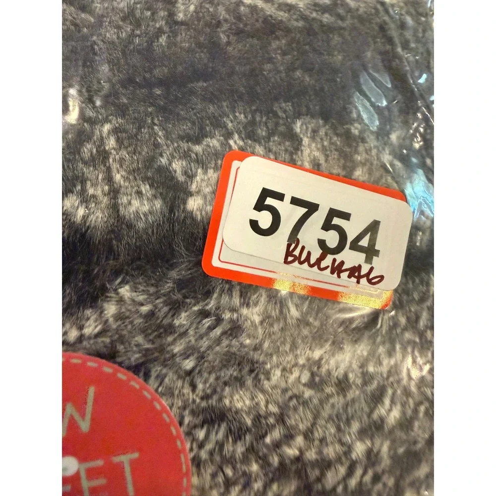 Sew Sweet Minky Designs 21x13 Pillow Cover Gray Black Marbled Plush Luxury NEW